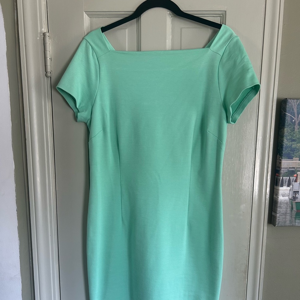 Banana Republic Women’s 12 Dress Short Sleeve Green Stretch